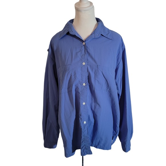 Solumbra Tops - Solumbra Sun Precautions Size M Women's Versatile Shirt Blue Mesh Ventilation